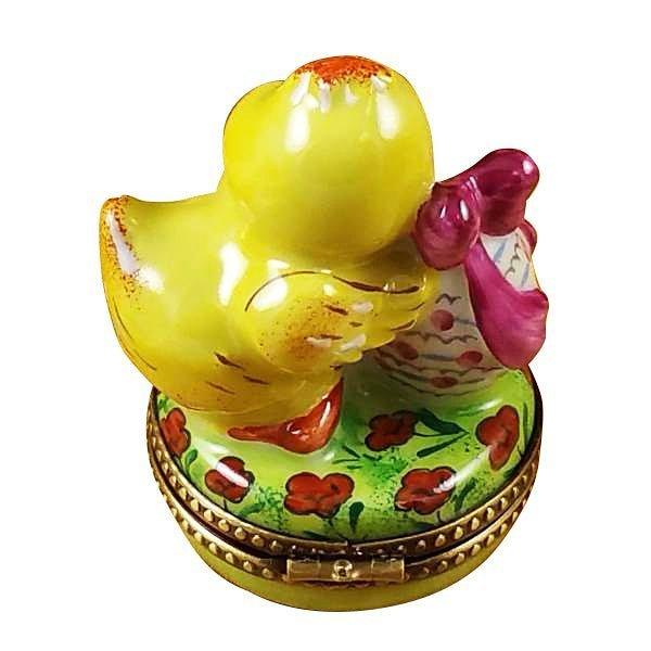 Easter Lil Chick Bird Porcelain Limoges easter bird chick French Trinket Box