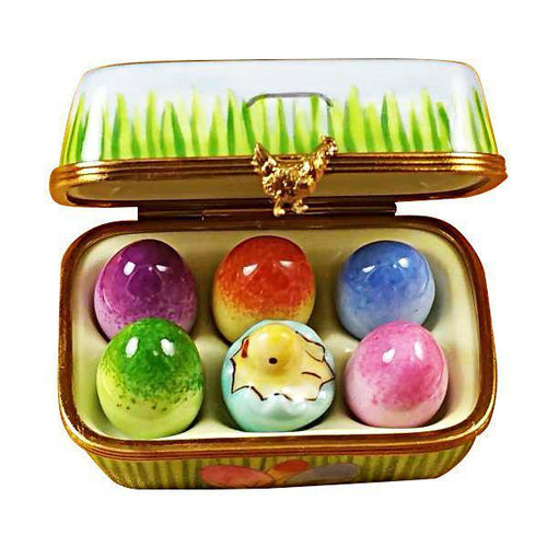 Easter Limoges Porcelain Egg Box w Limoges Porcelain Eggs Trinket Box - Limoges Box Boutique