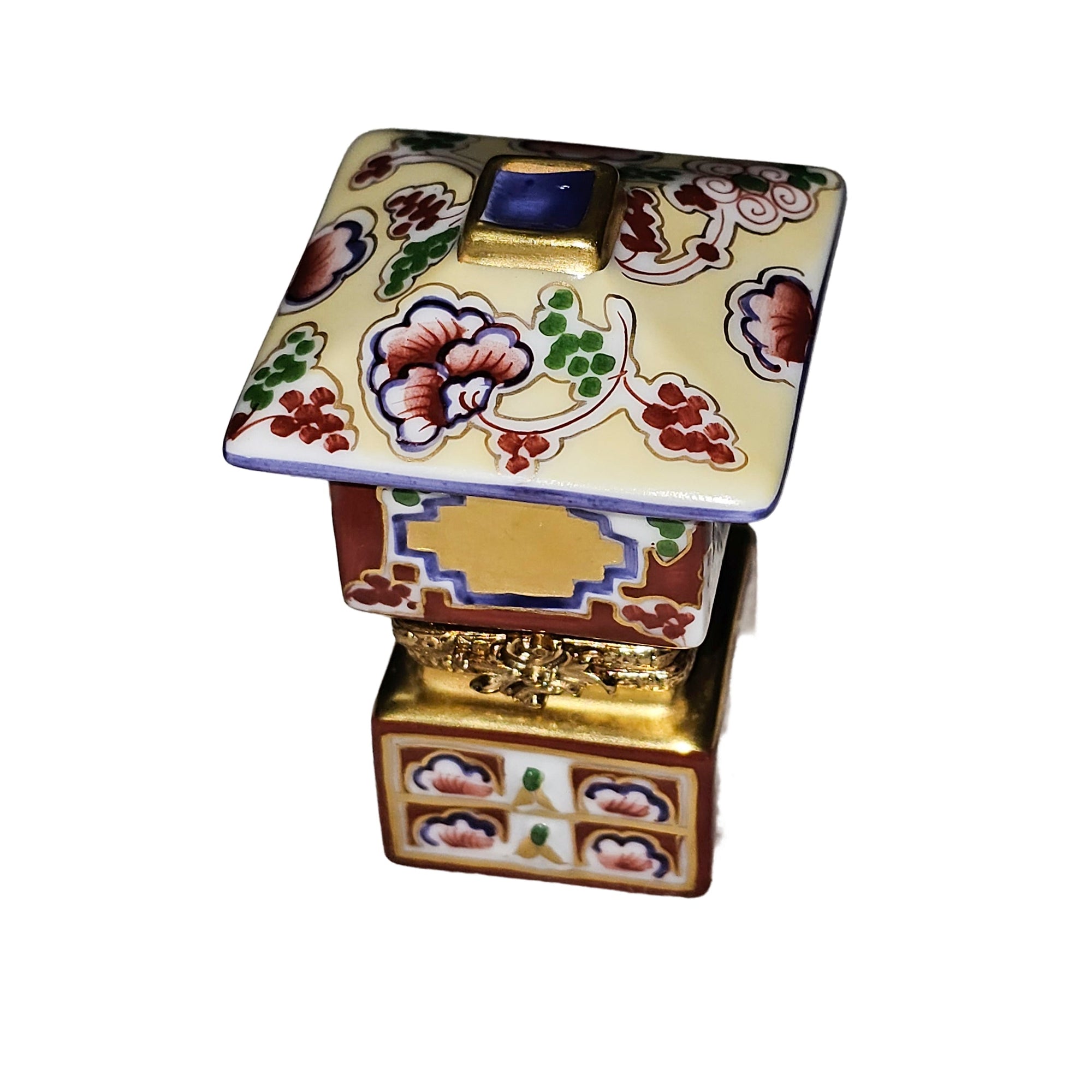 Elegant Chinese Lantern Treasure Porcelain Limoges World Travel French Trinket Box