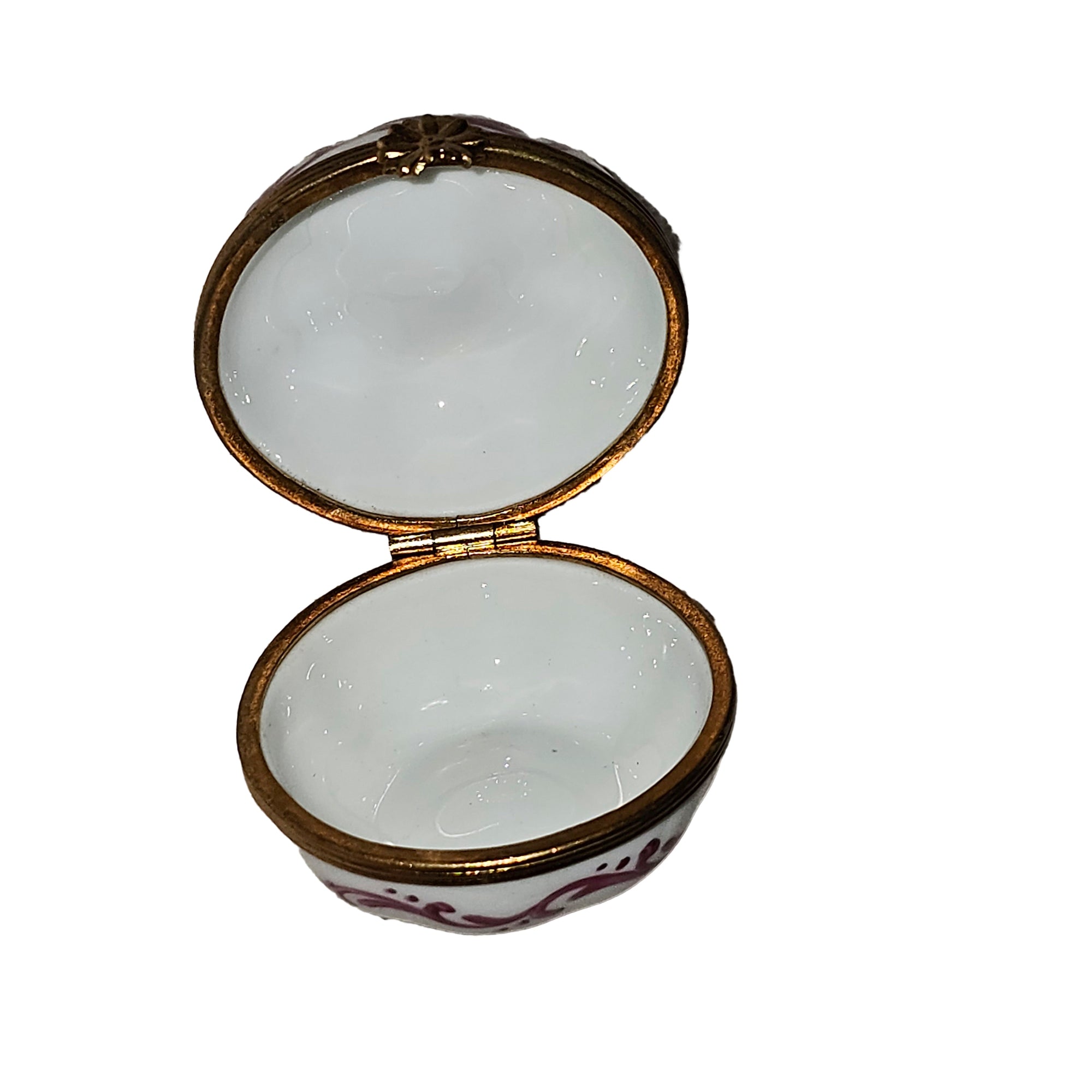 Elegant Floral Limoges Box Porcelain Limoges fruit vegetables French Trinket Box