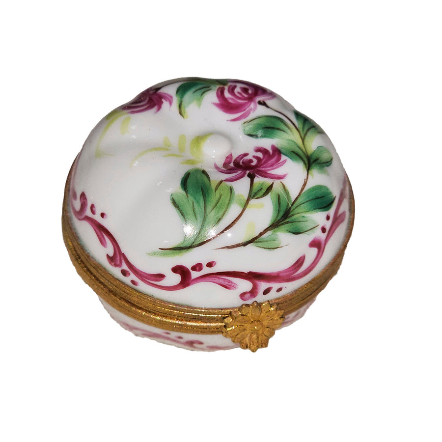 Elegant Floral Limoges Box Porcelain Limoges fruit vegetables French Trinket Box