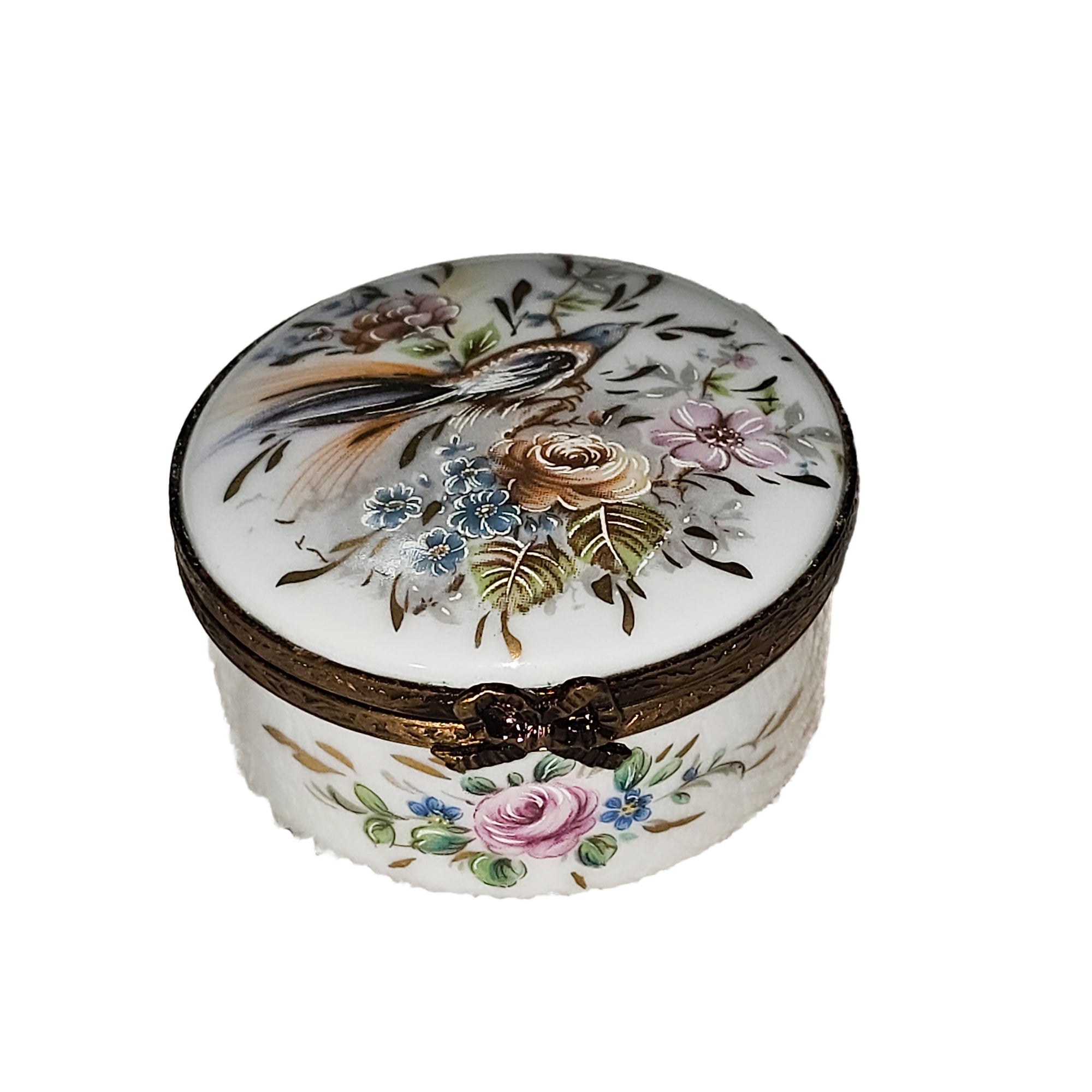 Elegant Floral Limoges Box Porcelain Limoges traditional French Trinket Box