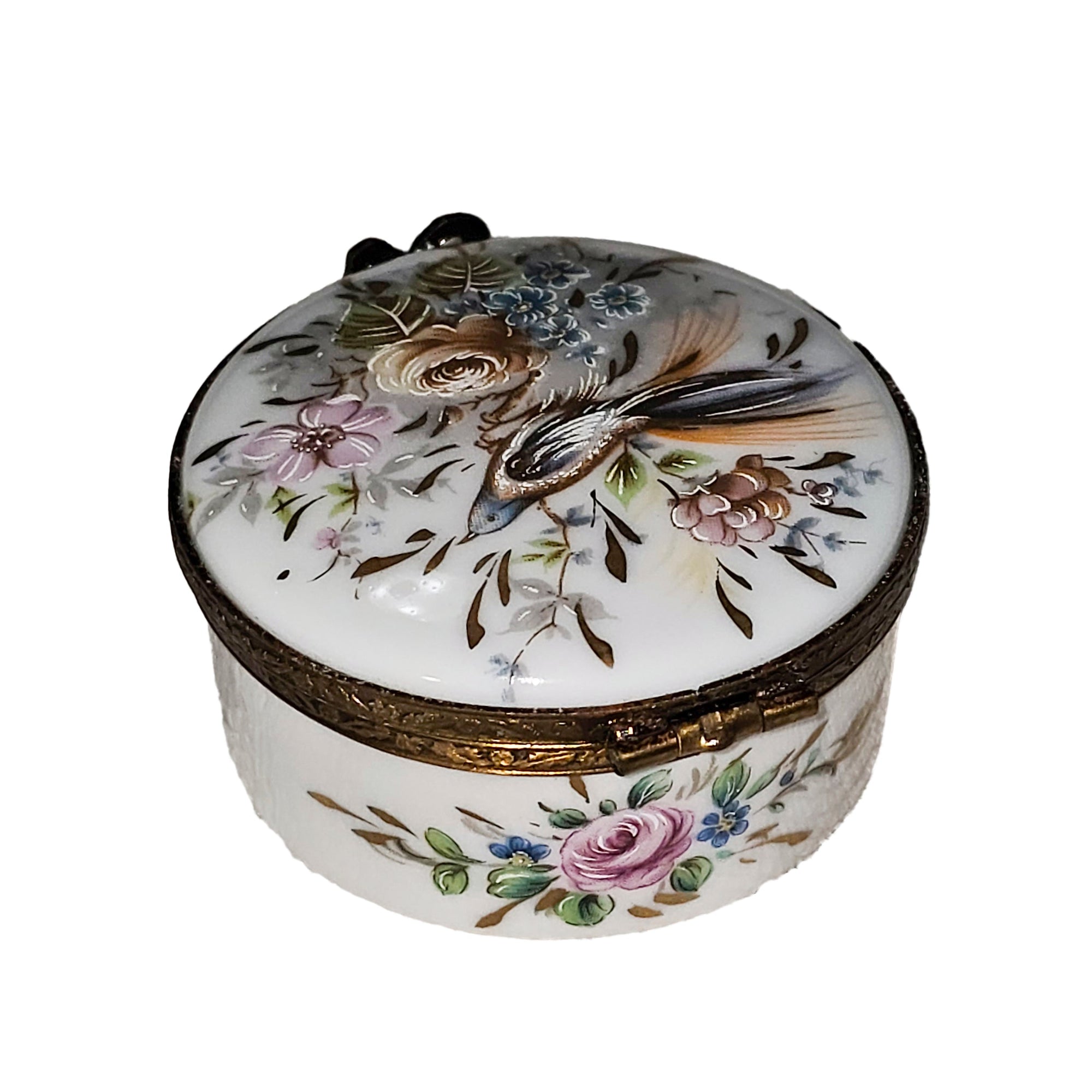 Elegant Floral Limoges Box Porcelain Limoges traditional French Trinket Box