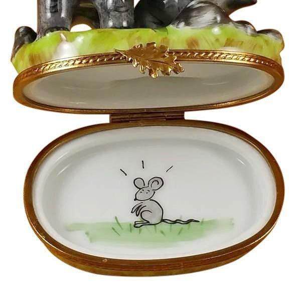 Elephant with Baby Porcelain Limoges wild animals French Trinket Box