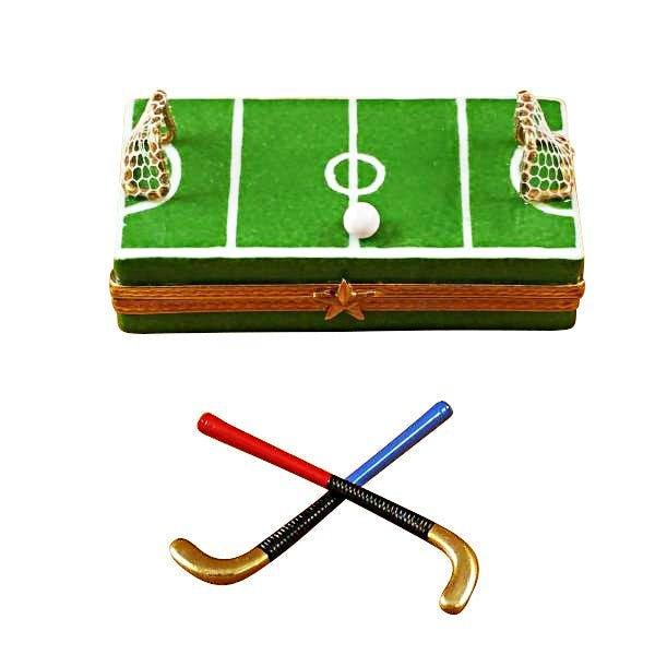 Field Hockey Porcelain Limoges sports French Trinket Box