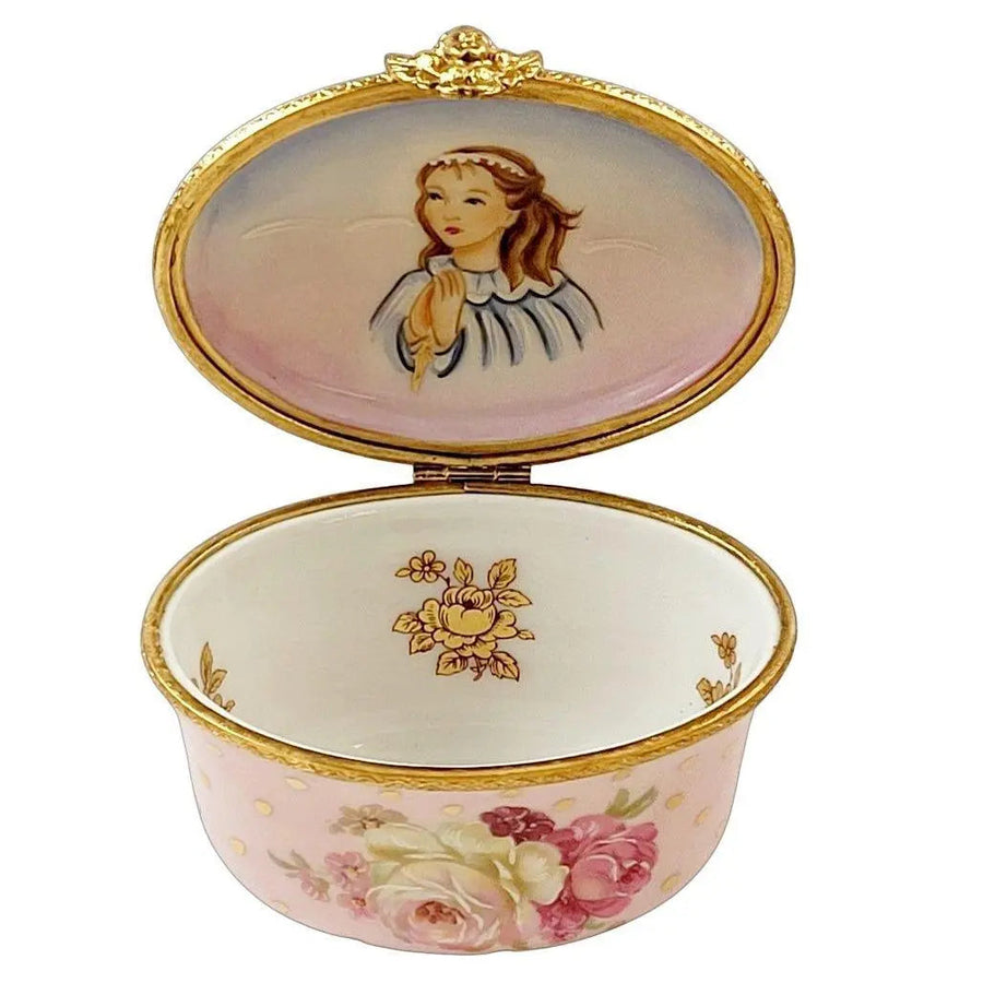 First Holy Communion Studio Porcelain Limoges special occasions nativity christian religion French Trinket Box