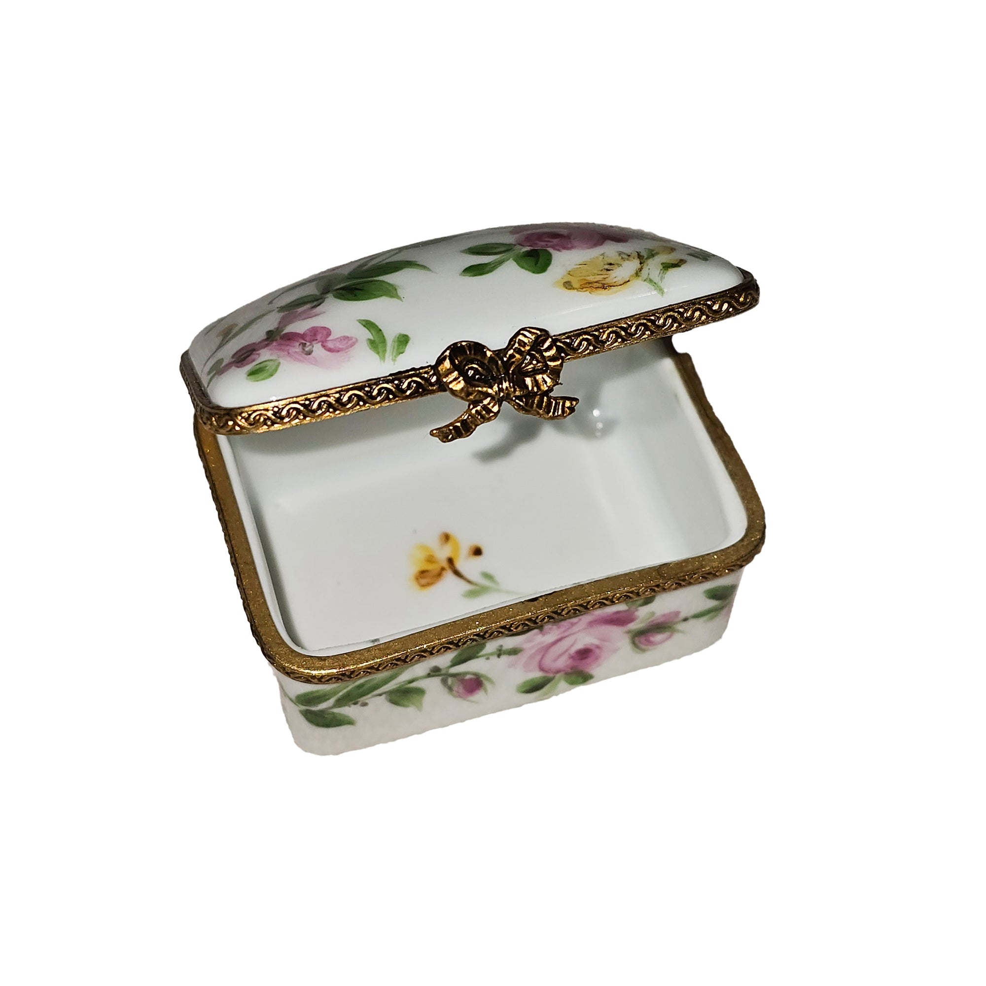 Floral Elegance Limoges Box Porcelain Limoges traditional French Trinket Box