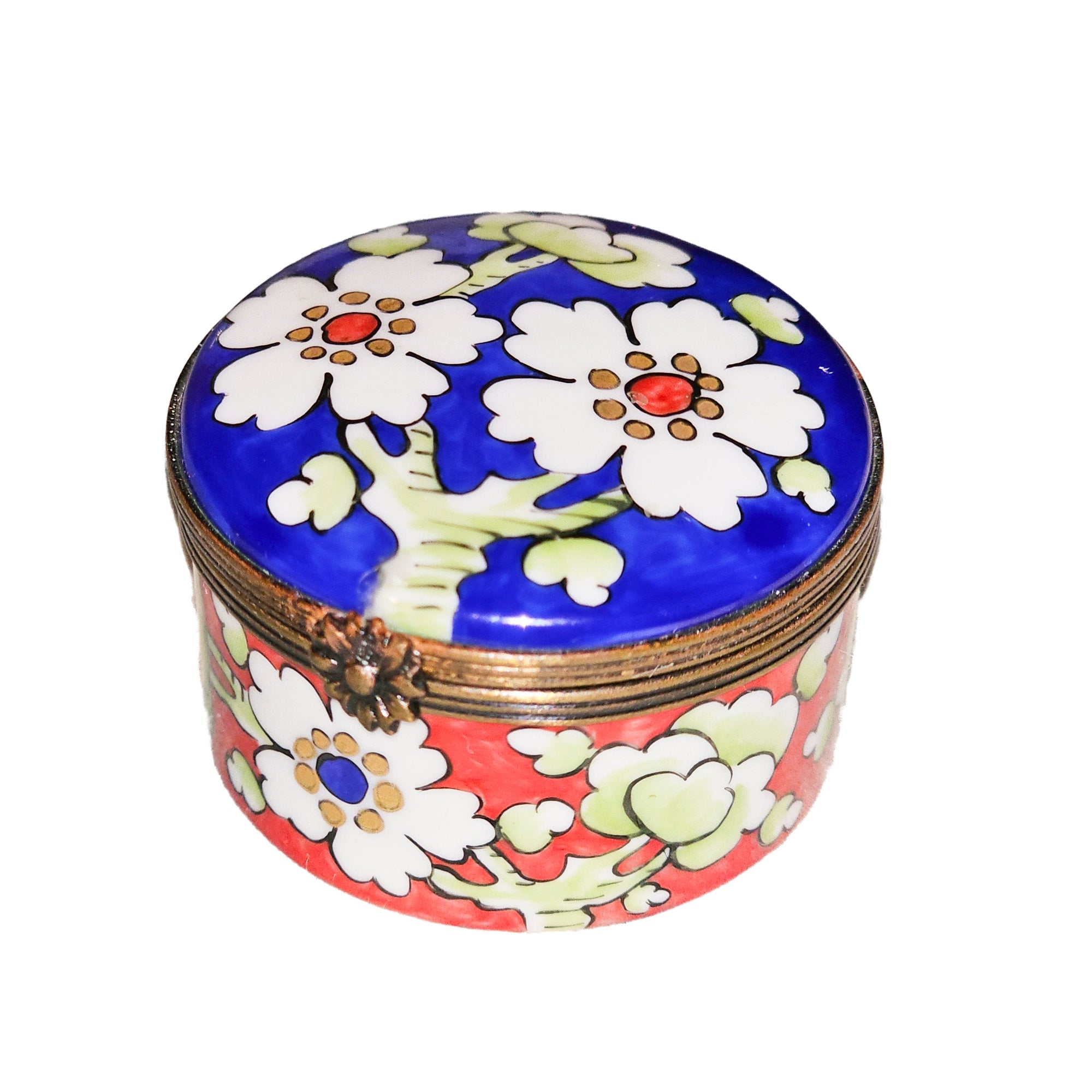 Floral Elegance Limoges Box Porcelain Limoges traditional French Trinket Box
