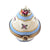 Floral Light Blue & Gold Cone Shape Porcelain Limoges traditional French Trinket Box