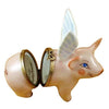 Flying Pig Porcelain Limoges farm garden angel pigs special occasions French Trinket Box