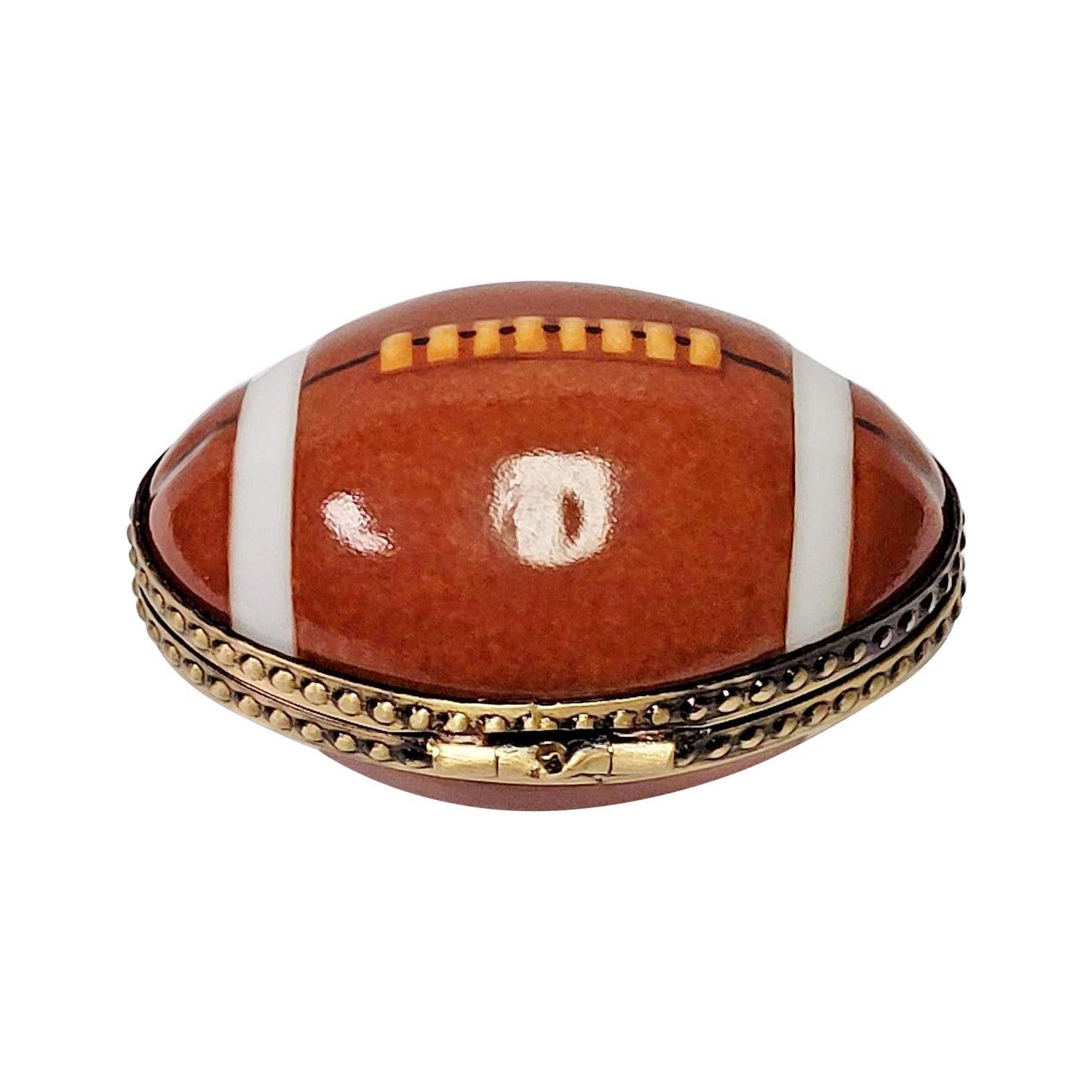 Football with Removable Football Helmet Porcelain Limoges sports French Trinket Box