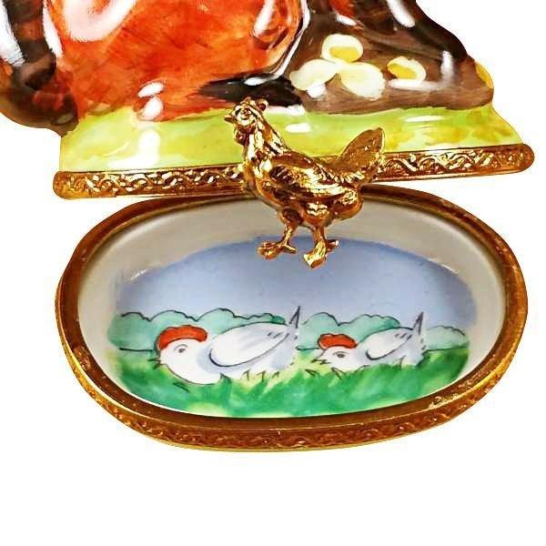 Fox Porcelain Limoges wild animals bugs critters French Trinket Box
