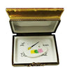 Framed Monet Japanese Footbridge with Removable Pallette Porcelain Limoges art Rochard Limoges Box French Trinket Box