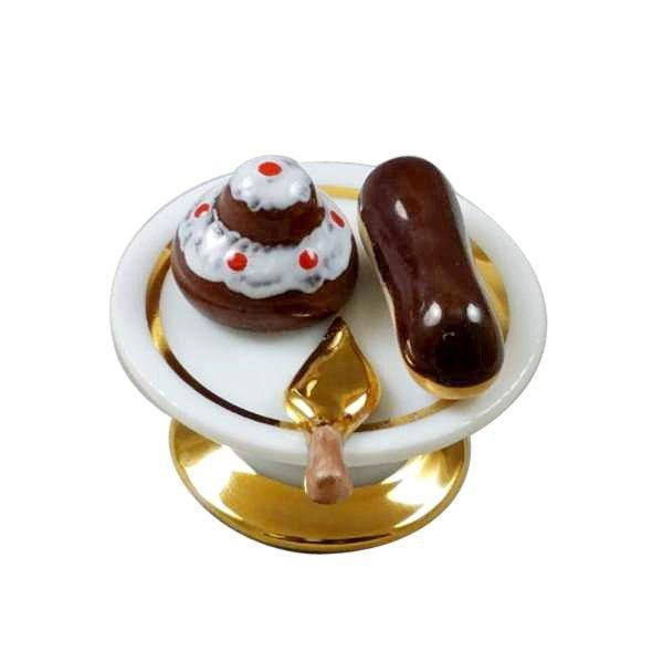 French Pastry Tray Porcelain Limoges Dessert France French Trinket Box