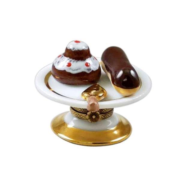 French Pastry Tray Porcelain Limoges Dessert France French Trinket Box