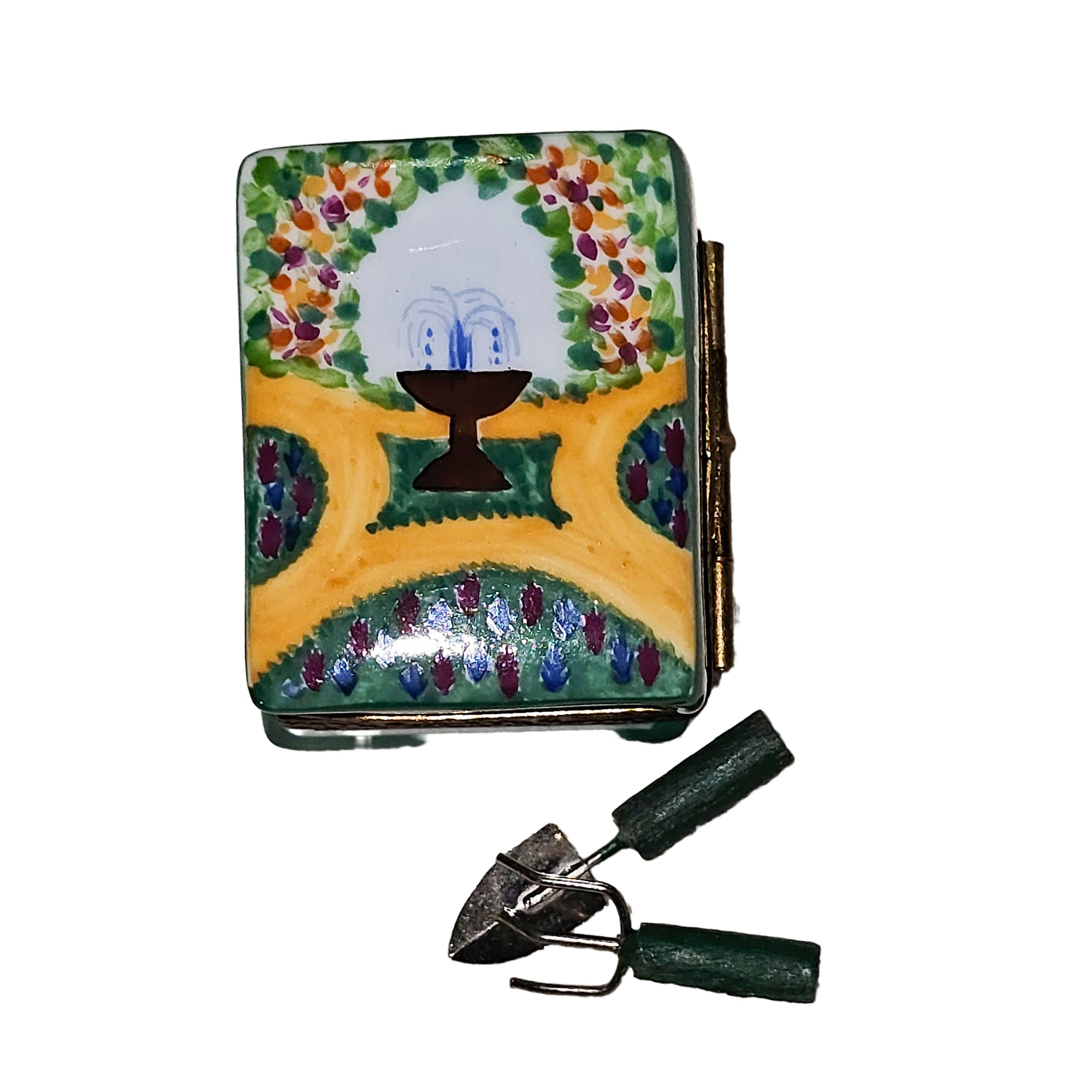 Gardening Essentials Limoges Box Porcelain Limoges garden book French Trinket Box