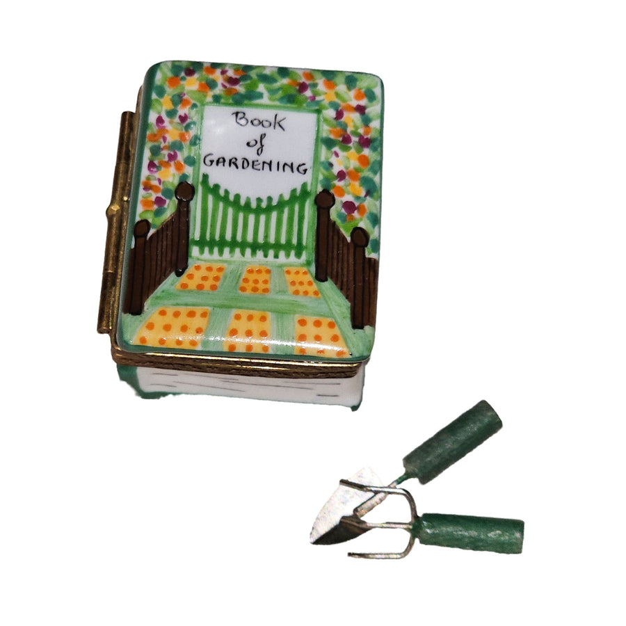 Gardening Essentials Limoges Box Porcelain Limoges garden book French Trinket Box