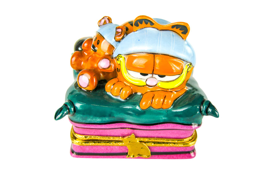 Garfield Limoges Box for Collectors Porcelain Limoges cat fine art French Trinket Box