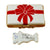 Gift with Red Bow - Baby's First Christmas - Blue Porcelain Limoges xmas theme French Trinket Box