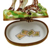 Giraffe with Baby Porcelain Limoges wild animals French Trinket Box