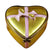 Gold Heart w Pink Bow & Chocolates Love Porcelain Limoges Heart love valentine French Trinket Box