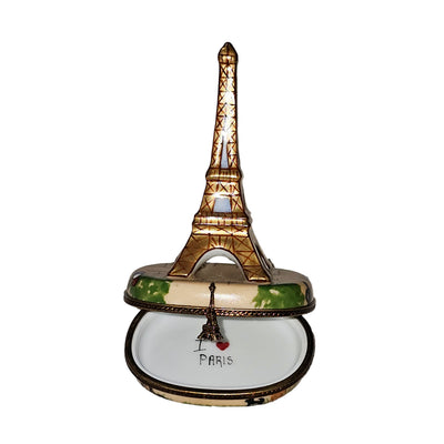 Golden Eiffel Tower Limoges Box Porcelain Limoges paris france French Trinket Box