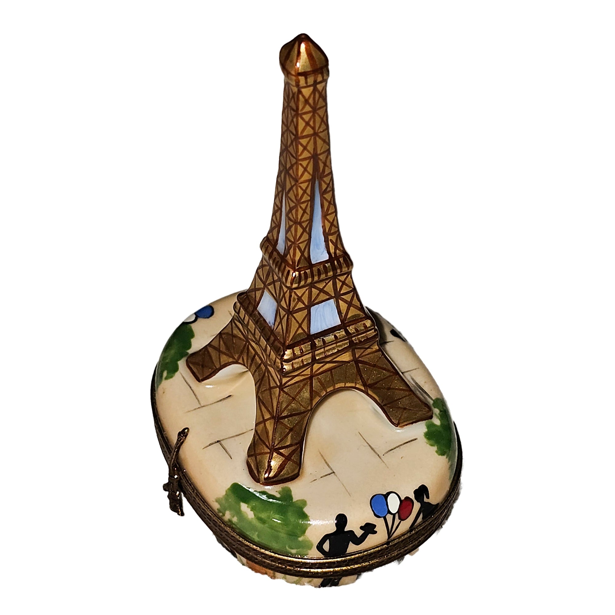 Golden Eiffel Tower Limoges Box Porcelain Limoges paris france French Trinket Box