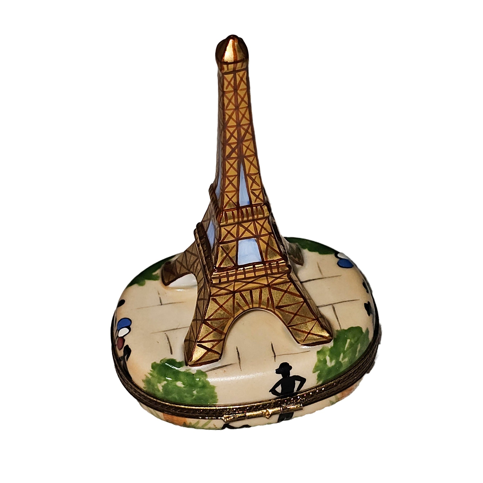 Golden Eiffel Tower Limoges Box Porcelain Limoges paris france French Trinket Box