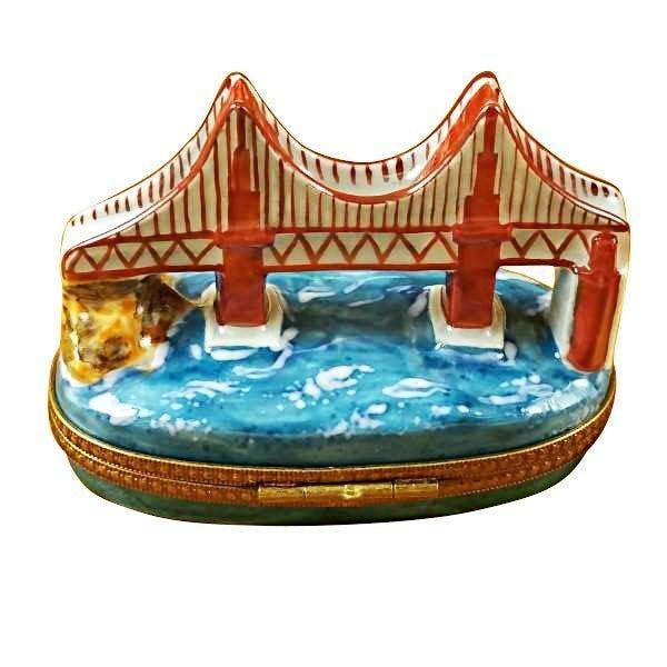 Golden Gate Bridge san francisco Porcelain Limoges Limoges Box monument French Trinket Box