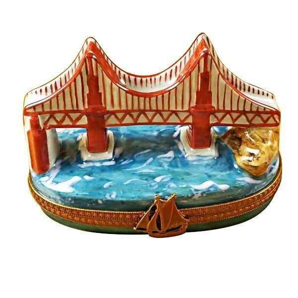 Golden Gate Bridge san francisco Porcelain Limoges Limoges Box monument French Trinket Box