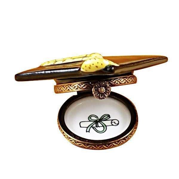 Graduation Cap Porcelain Limoges professional graduation French Trinket Box