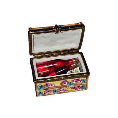 Grapevine Wine Treasure Box Porcelain Limoges Wine French Trinket Box