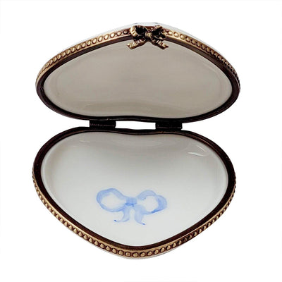 Happy Anniversary Rose Heart Porcelain Limoges anniversary wedding French Trinket Box
