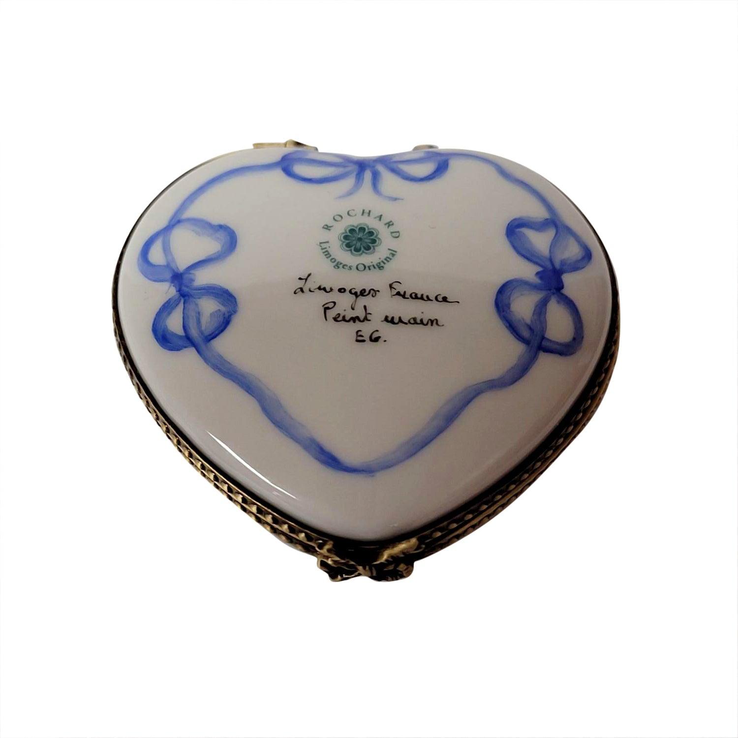 Happy Birthday Heart - 50th Porcelain Limoges heart birthday French Trinket Box