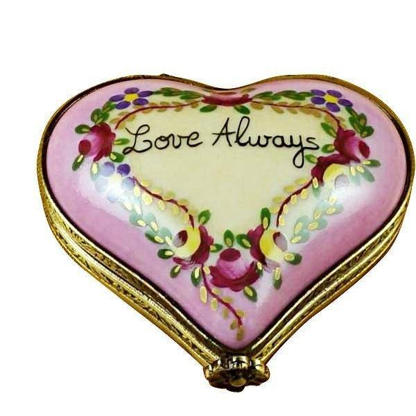 Heart - Love Always Porcelain Limoges heart valentine love French Trinket Box