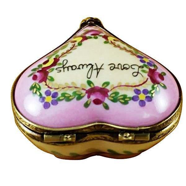 Heart - Love Always Porcelain Limoges heart valentine love French Trinket Box