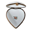 Heart-Shaped Floral Limoges Box Porcelain Limoges heart French Trinket Box