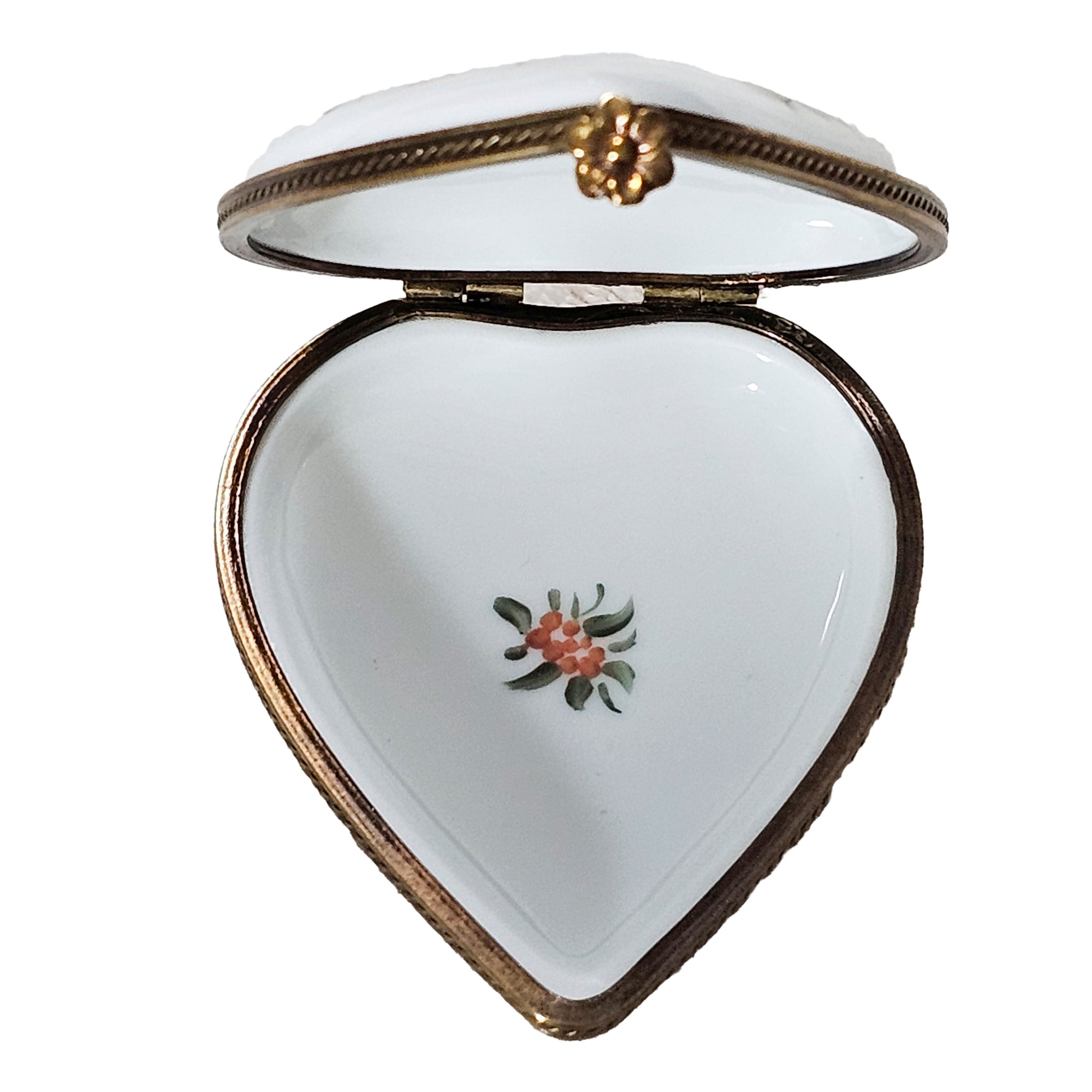 Heart-Shaped Floral Limoges Box Porcelain Limoges heart French Trinket Box