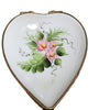 Heart-Shaped Floral Limoges Box Porcelain Limoges heart French Trinket Box