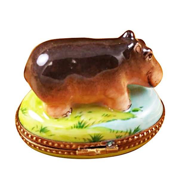Hippopotamus Porcelain Limoges Wild French Trinket Box