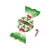 Holly Candy with Candy Cane Porcelain Limoges xmas theme dessert French Trinket Box