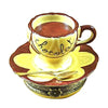 Hot Chocolate Cup & Saucer Porcelain Limoges Food French Trinket Box