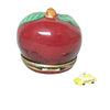 I Love New York Apple w Removable Taxi Porcelain Limoges limoges boxes French Trinket Box