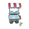 Ice Cream Cart w Removable Ice Cream Cup And Spoon Porcelain Limoges Dessert Carnival French Trinket Box
