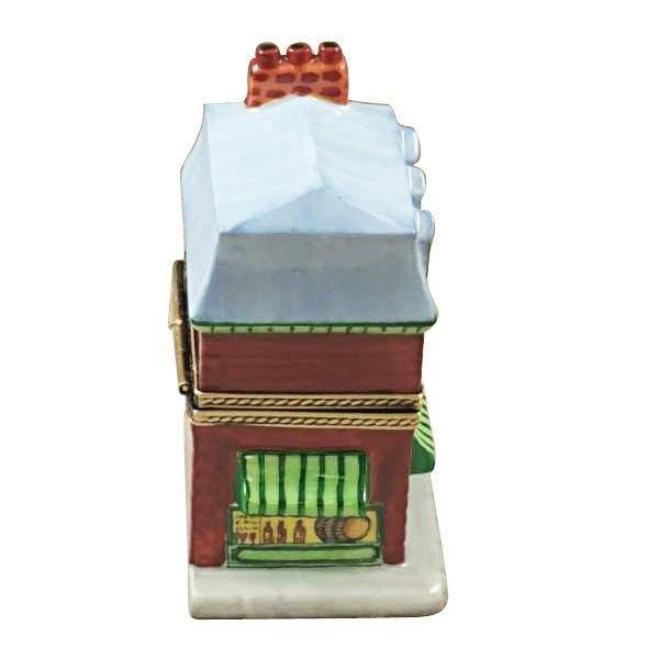 Irish Pub with Four Beer Bottles Porcelain Limoges travel special occasions French Trinket Box