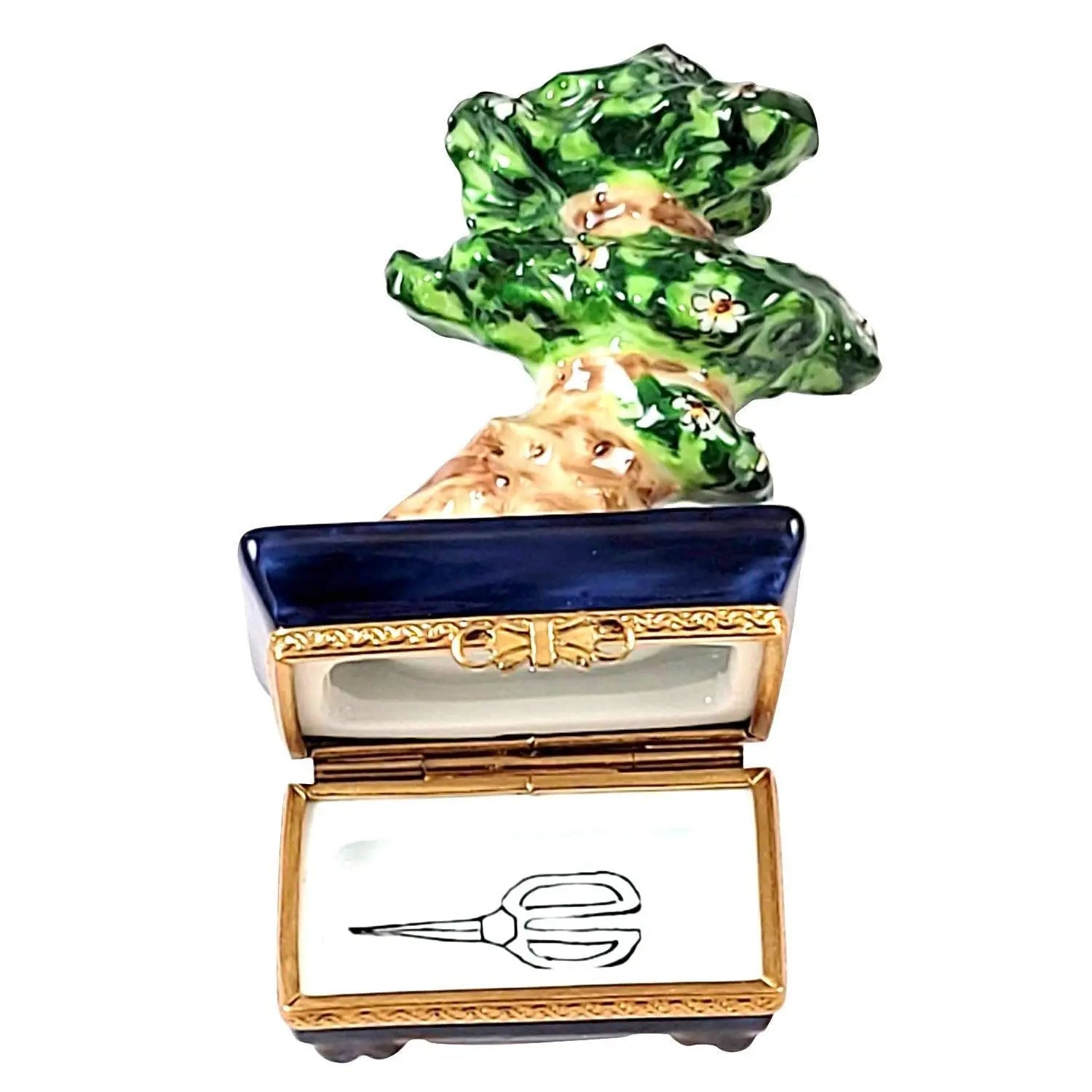 Japanese Bonsai Tree Porcelain Limoges Garden World French Trinket Box