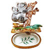 Koala with Baby Porcelain Limoges bear wild animal French Trinket Box