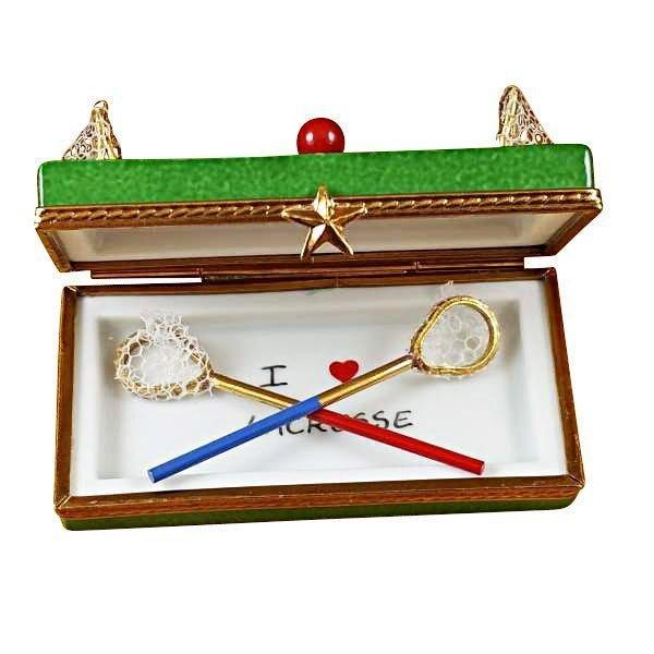 Lacrosse Field Porcelain Limoges sports travel French Trinket Box
