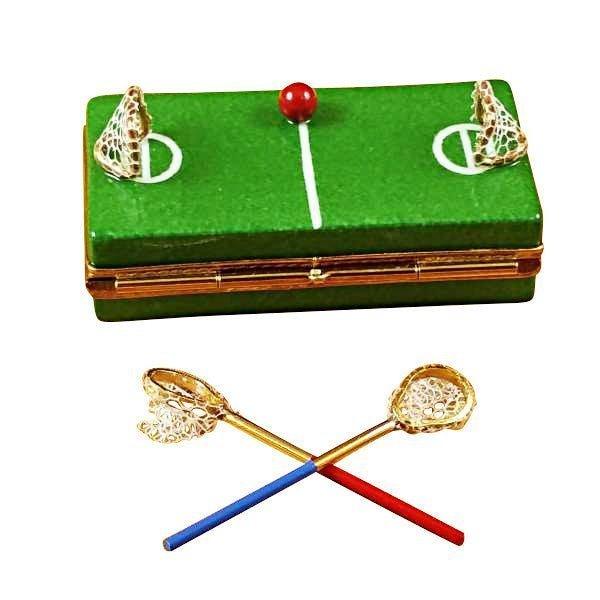 Lacrosse Field Porcelain Limoges sports travel French Trinket Box