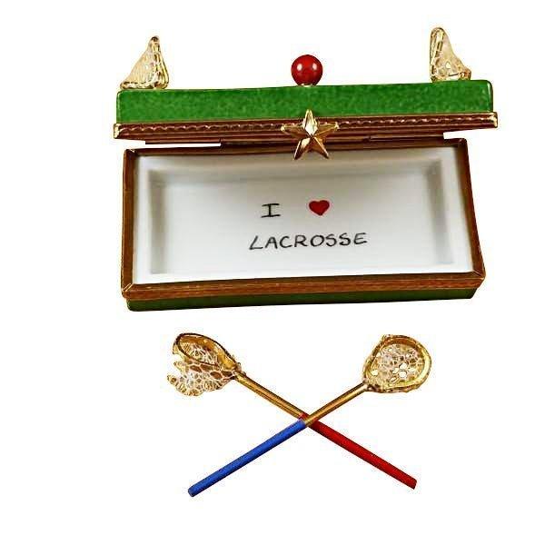Lacrosse Field Porcelain Limoges sports travel French Trinket Box